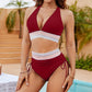 👙Magas derekú, hasformáló, színes blokkos bikini szett 2