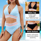 👙Magas derekú, hasformáló, színes blokkos bikini szett 2