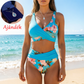 🌸🌿 Hangsúlyozd az alakod – Női virágmintás, magas derekú bikini szett (EU S-XL) – Utánvétes 🌊👙