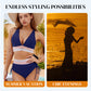 👙Magas derekú, hasformáló, színes blokkos bikini szett 2