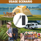 🍴🏕️ 4 az 1-ben szabadtéri rozsdamentes acél kés-villa-kanál szett