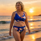 🌸🌿 Hangsúlyozd az alakod – Női virágmintás, magas derekú bikini szett (EU S-XL) – Utánvétes 🌊👙